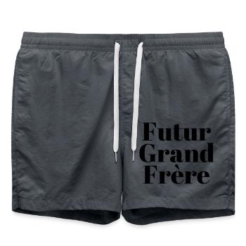 Future big brother - future big brother announcement - Swim Trunks - anthracite - Front - AI Model Male 185 light (185cm)
