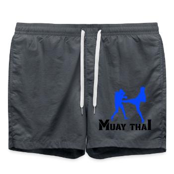 muay thai - Badeshorts - Anthrazit - Vorne - AI Model Male 185 light (185cm)