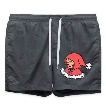 Sweet Christ Child, Angel for Christmas - Swim Trunks - anthracite - Front - AI Model Male 185 light (185cm)
