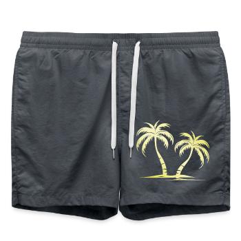 Palmiers Or - Short de bain - charbon - Devant - AI Model Male 185 light (185cm)