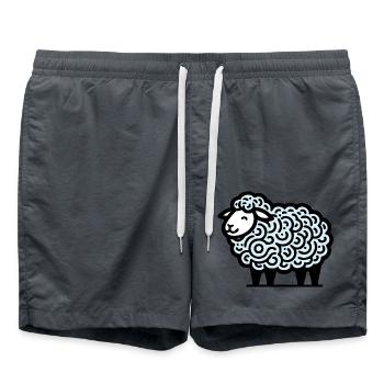 Mouton - Short de bain - charbon - Devant - AI Model Male 185 light (185cm)