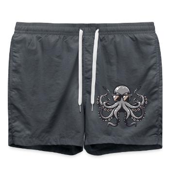 Animal poulpe - Short de bain - charbon - Devant - AI Model Male 185 light (185cm)