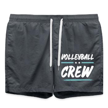 Équipe de volley-ball - Short de bain - charbon - Devant - AI Model Male 185 light (185cm)