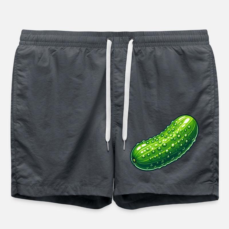Curved pickle - Swim Trunks - anthracite