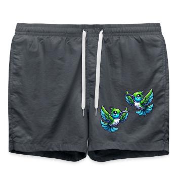 Hummingbird Bird 2 - Swim Trunks - anthracite - Front - AI Model Male 185 light (185cm)