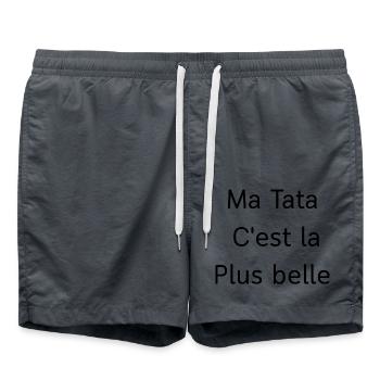 Ma tata c'est la plus belle - Short de bain - charbon - Devant - AI Model Male 185 light (185cm)