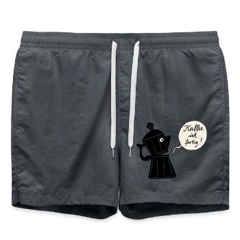 Coffee ready (contour) - Swim Trunks - anthracite - Front - AI Model Male 185 light (185cm)