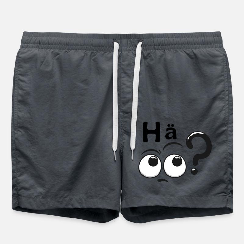 Huh? - Swim Trunks - anthracite