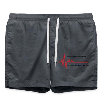 Lebenszeichen Unisex - Badeshorts - Anthrazit - Vorne - AI Model Male 185 light (185cm)