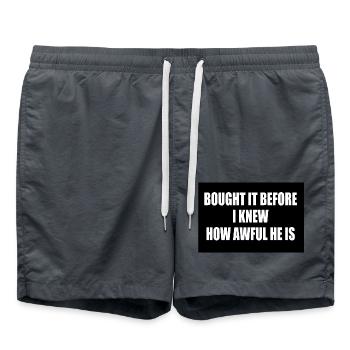 bought it before i knew how awful he is - Short de bain - charbon - Devant - AI Model Male 185 light (185cm)