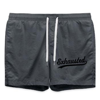 Exhausted - Swim Trunks - anthracite - Front - AI Model Male 185 light (185cm)