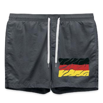 Germany Fan T Shirt Outfit Design - Swim Trunks - anthracite - Front - AI Model Male 185 light (185cm)