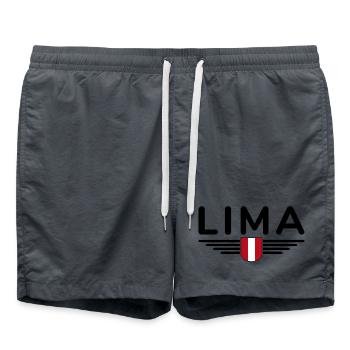Lima Design – Découvrez la capitale du Pérou - Short de bain - charbon - Devant - AI Model Male 185 light (185cm)