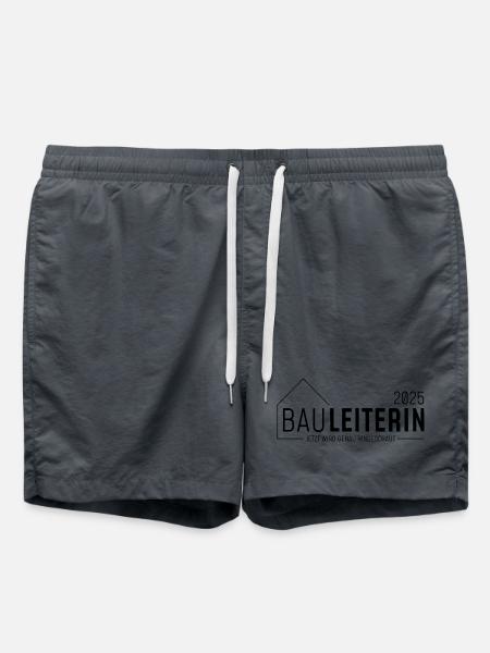 Bauleiter 2025 - Jetzt wird genau hingeschaut - Badeshorts - Anthrazit