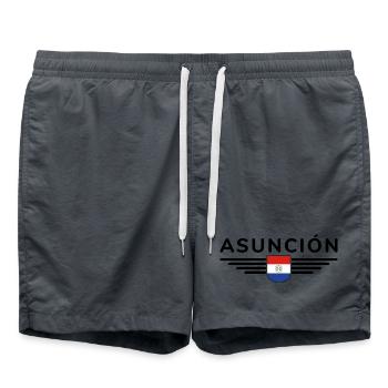 Asunción Souvenir T-Shirt - Swim Trunks - anthracite - Front - AI Model Male 185 light (185cm)