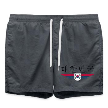 J’aime la Corée du Sud Design T-shirt Outfit - Short de bain - charbon - Devant - AI Model Male 185 light (185cm)