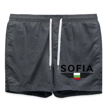Sofia Design – Fière de la capitale bulgare - Short de bain - charbon - Devant - AI Model Male 185 light (185cm)