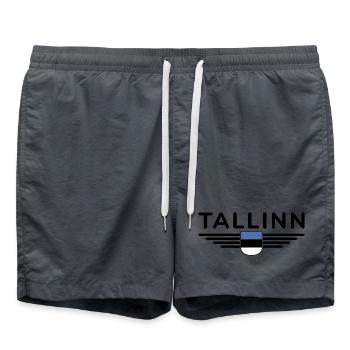 Tallinn T-Shirt – Für Fans der Hauptstadt - Badeshorts - Anthrazit - Vorne - AI Model Male 185 light (185cm)