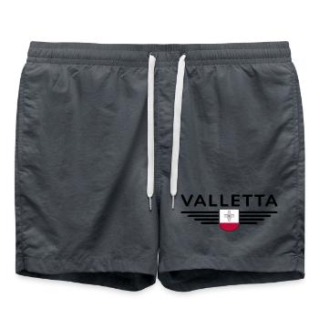 Valletta T-Shirt – Malta Fans Design - Badeshorts - Anthrazit - Vorne - AI Model Male 185 light (185cm)