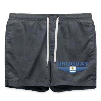 Uruguay T-Shirt – Perfect for Fans - Swim Trunks - anthracite - Front - AI Model Male 185 light (185cm)