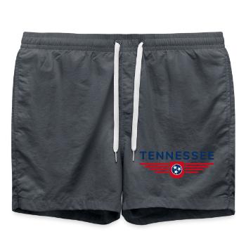 Tennessee Fan T-Shirt – Music & Love of Home - Swim Trunks - anthracite - Front - AI Model Male 185 light (185cm)