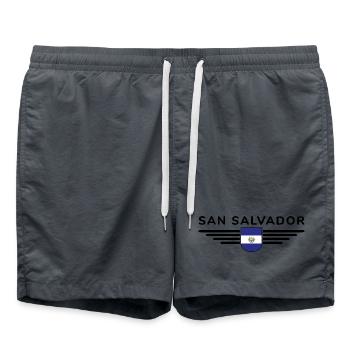 Conception du t-shirt San Salvador - Short de bain - charbon - Devant - AI Model Male 185 light (185cm)
