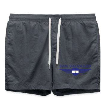 Conception du t-shirt San Salvador - Short de bain - charbon - Devant - AI Model Male 185 light (185cm)