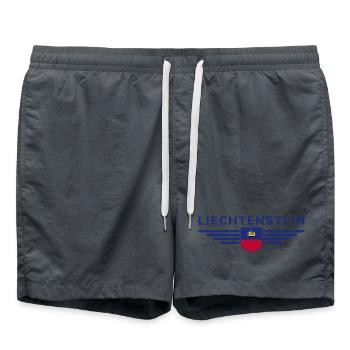 Conception de t-shirt Liechtenstein pour les fans - Short de bain - charbon - Devant - AI Model Male 185 light (185cm)
