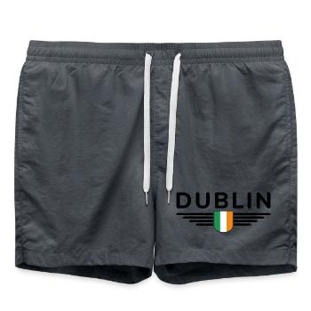 Dublin T-shirt for Ireland fans - Swim Trunks - anthracite - Front - AI Model Male 185 light (185cm)