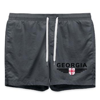 Georgia Design – Land of Contrasts - Swim Trunks - anthracite - Front - AI Model Male 185 light (185cm)