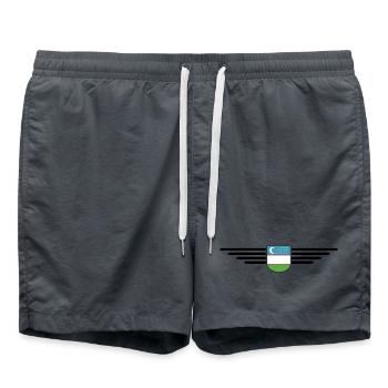 T-shirt de l’Ouzbékistan – Fierté et culture - Short de bain - charbon - Devant - AI Model Male 185 light (185cm)