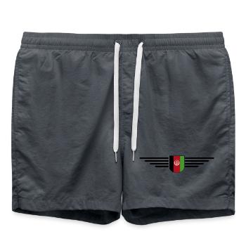 Afghanistan Design – Fierté et culture - Short de bain - charbon - Devant - AI Model Male 185 light (185cm)