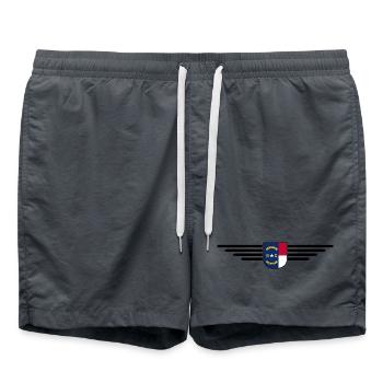 T-shirt de fan de Caroline du Nord – Élégant et unique - Short de bain - charbon - Devant - AI Model Male 185 light (185cm)