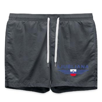 Design tendance de Ljubljana - Short de bain - charbon - Devant - AI Model Male 185 light (185cm)