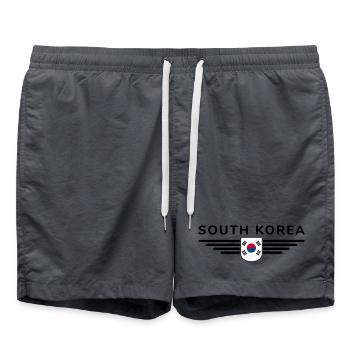 J’aime la Corée du Sud Design T-shirt Outfit - Short de bain - charbon - Devant - AI Model Male 185 light (185cm)