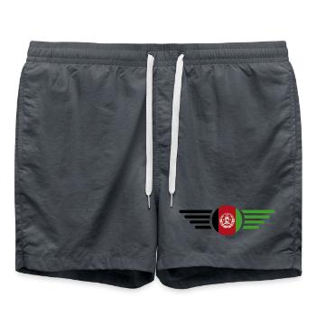 J’aime l’Afghanistan, T-shirt design de style élégance - Short de bain - charbon - Devant - AI Model Male 185 light (185cm)