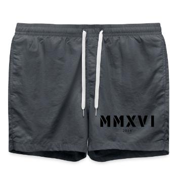 Römische Zahl Geburtsjahr Made in 2016 - Badeshorts - Anthrazit - Vorne - AI Model Male 185 light (185cm)