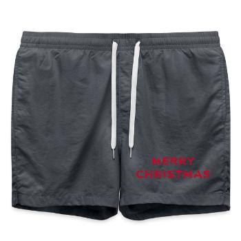 Merry Christmas: Festive style - Swim Trunks - anthracite - Front - AI Model Male 185 light (185cm)