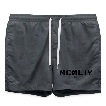 Römische Zahl Geburtsjahr Made in 1954 - Badeshorts - Anthrazit - Vorne - AI Model Male 185 light (185cm)