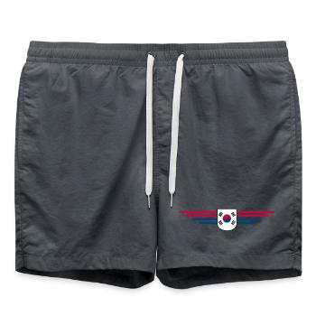 J’aime la Corée du Sud Design T-shirt Outfit - Short de bain - charbon - Devant - AI Model Male 185 light (185cm)
