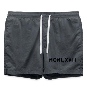 Römische Zahl Geburtsjahr Made in 1967 - Badeshorts - Anthrazit - Vorne - AI Model Male 185 light (185cm)