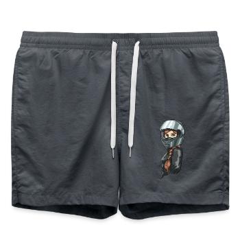Lady Biker for a motorcyclist Biker - Swim Trunks - anthracite - Front - AI Model Male 185 light (185cm)