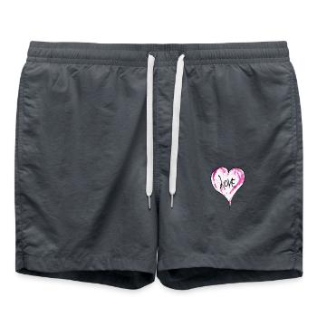 AMOUR ROSE - Short de bain - charbon - Devant - AI Model Male 185 light (185cm)