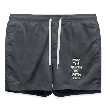 May The Froth Be With You - Swim Trunks - anthracite - Front - AI Model Male 185 light (185cm)
