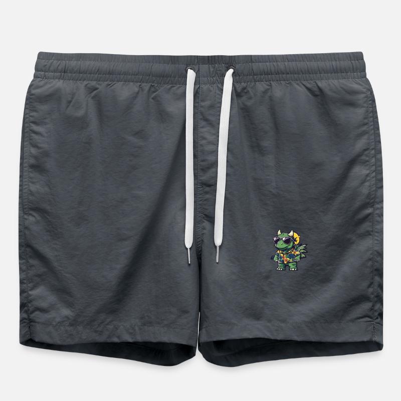 Dinosaur triceratops Summer - Swim Trunks - anthracite