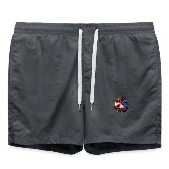 Hedgehog Colorful - Swim Trunks - anthracite - Front - AI Model Male 185 light (185cm)