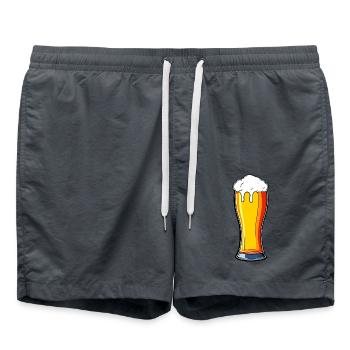 Frankenwaldshirts - Weissbier Motiv - Badeshorts - Anthrazit - Vorne - AI Model Male 185 light (185cm)