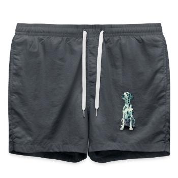 Pop Art Dalmatian - Swim Trunks - anthracite - Front - AI Model Male 185 light (185cm)