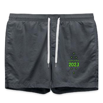 WEIHNACHTEN. FROHE WEIHNACHTEN. FROHE WEIHNACHTEN. NEUJAHR - Badeshorts - Anthrazit - Vorne - AI Model Male 185 light (185cm)