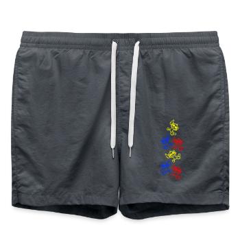 Bière de singe Drôle Coloré - Short de bain - charbon - Devant - AI Model Male 185 light (185cm)